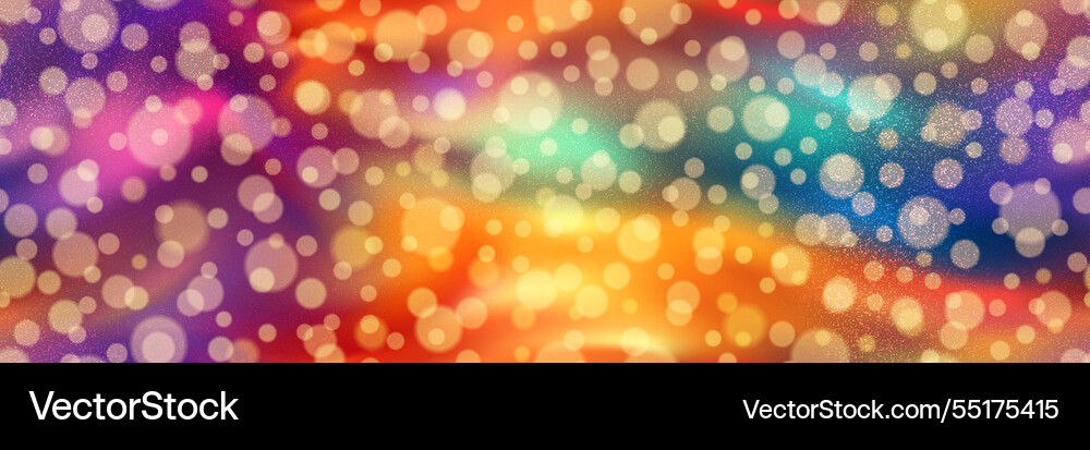 Magic seamless gradient mesh bg with bubble bokeh vector image