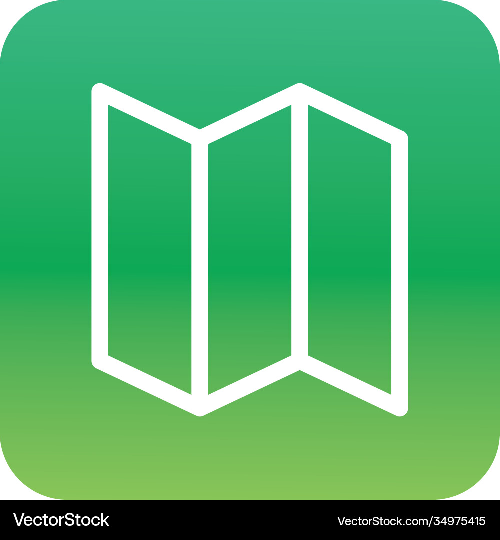 Paper map guide block gradient style icon Paper map guide block gradient style icon Vector Image