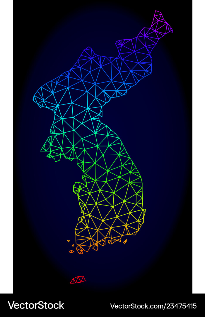 Polygonal network spectrum mesh map Polygonal network spectrum mesh map Vector Image