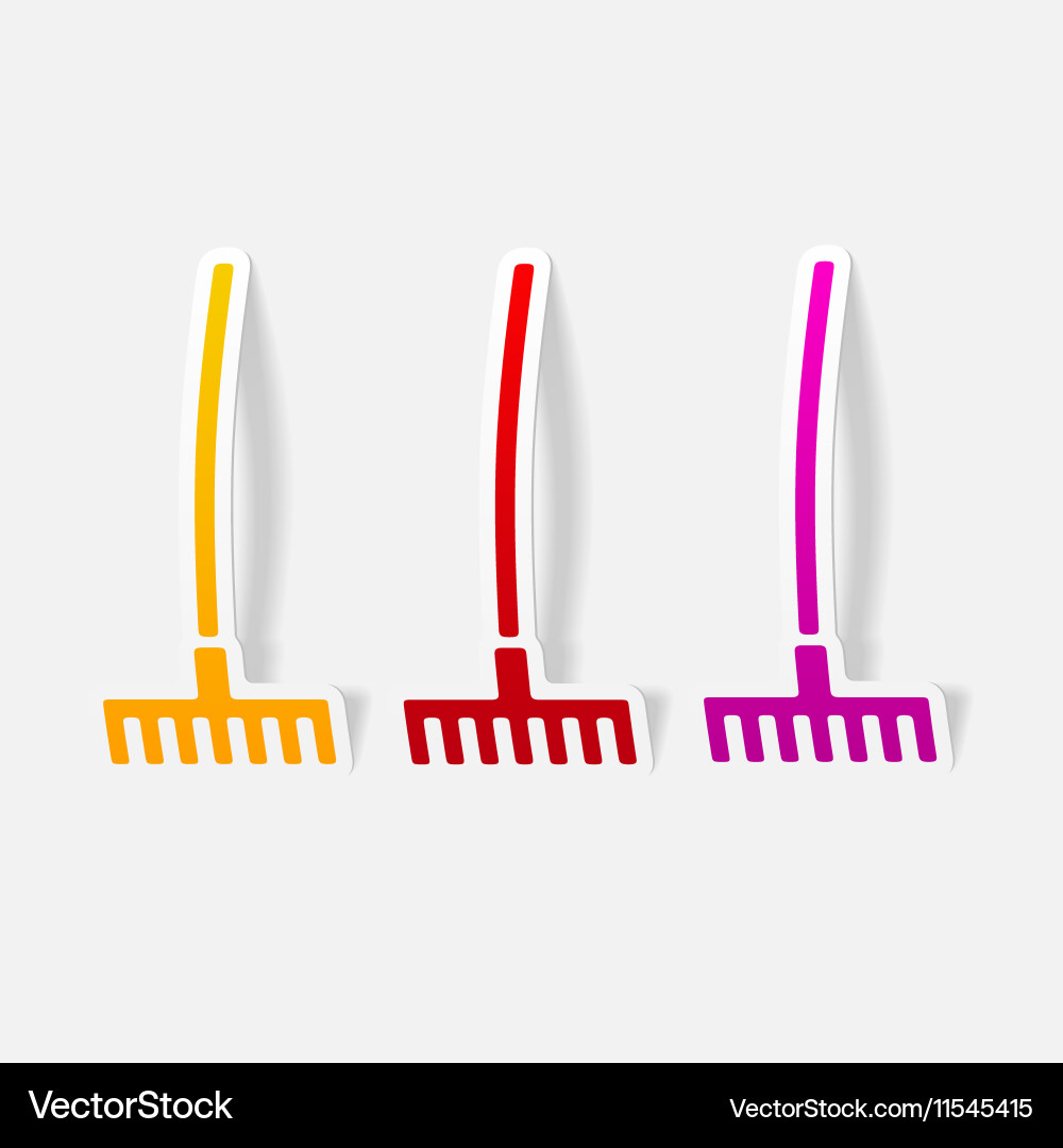 Realistic design element rake Vector Image