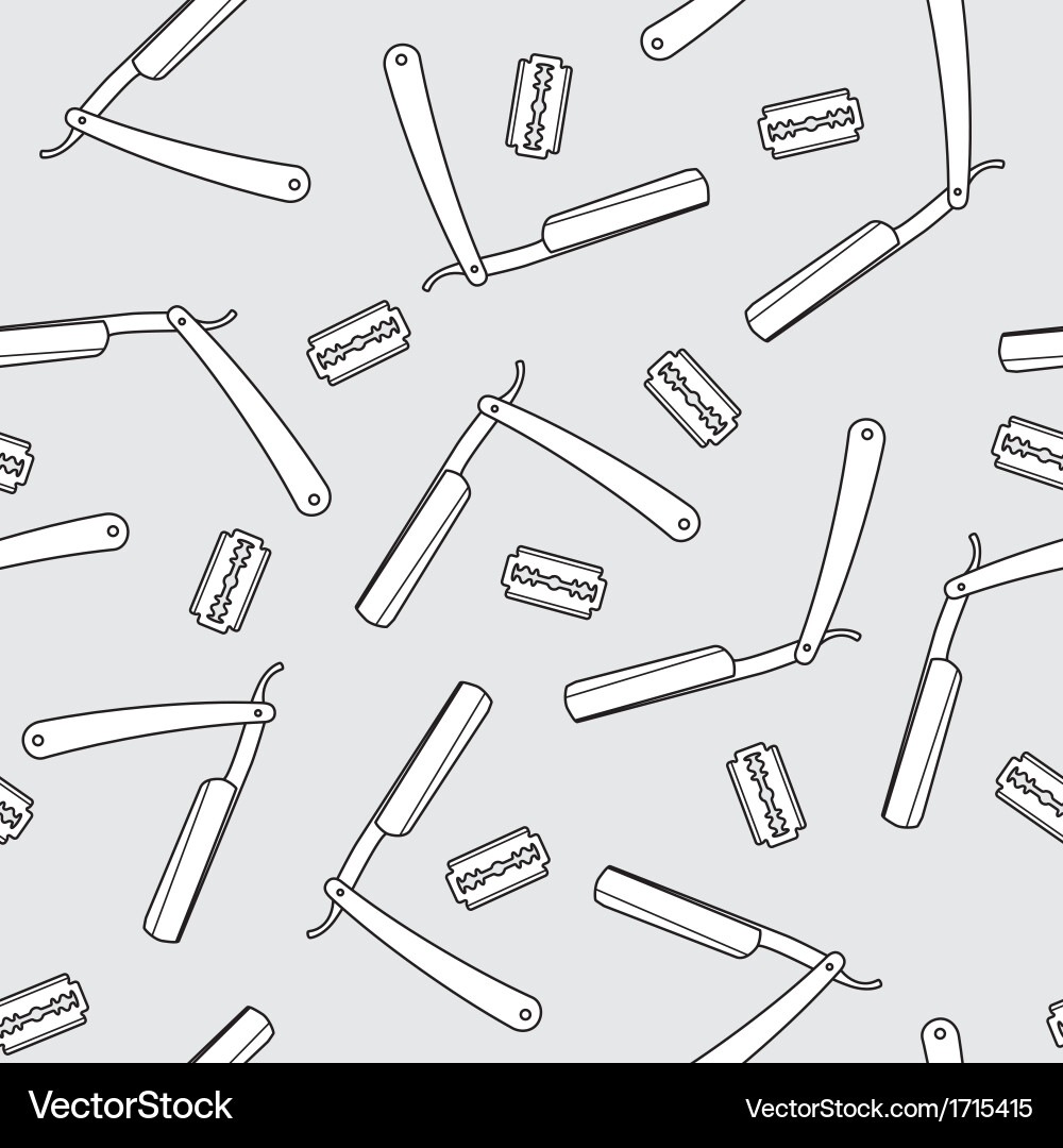 Retro Razor Blade Pattern vector image