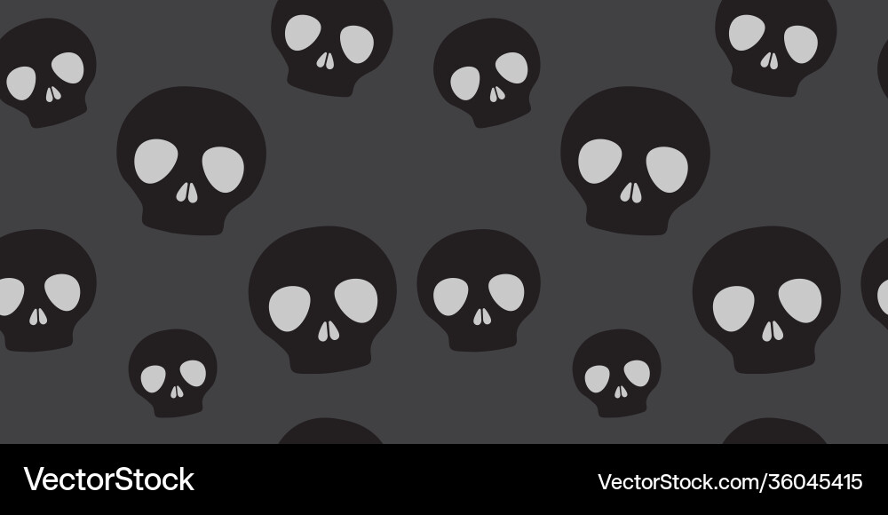 Skull icons seamless repeat pattern background Vector Image