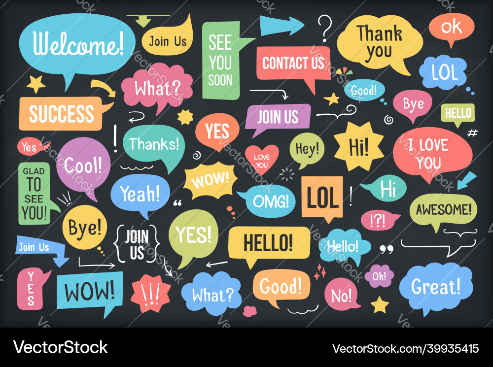 Speech bubbles Speech bubbles vector image