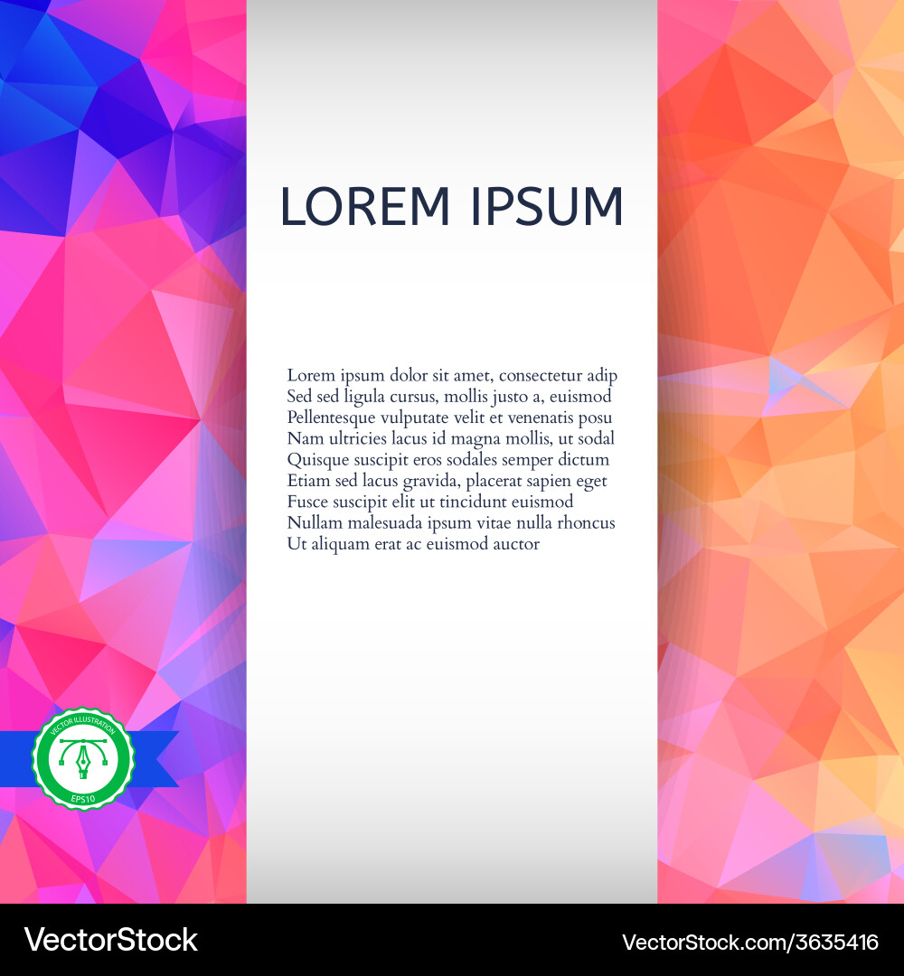 Abstract colorful triangles background Vector Image