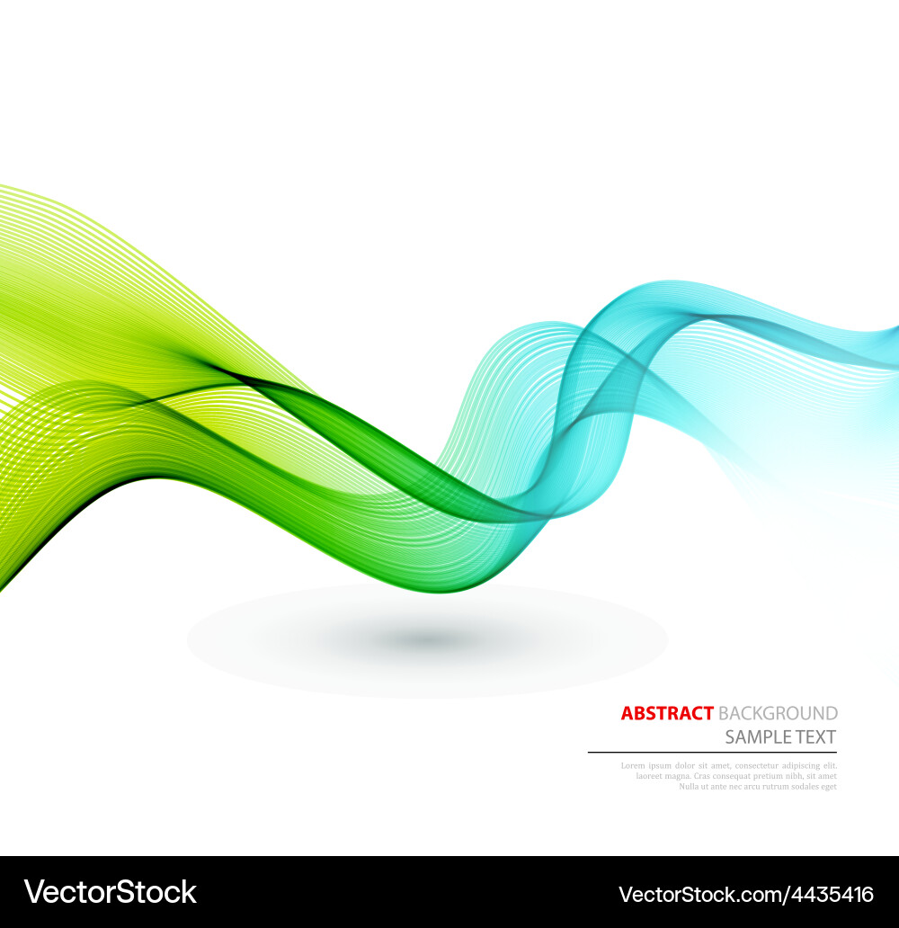 Abstract curved lines background template vector image