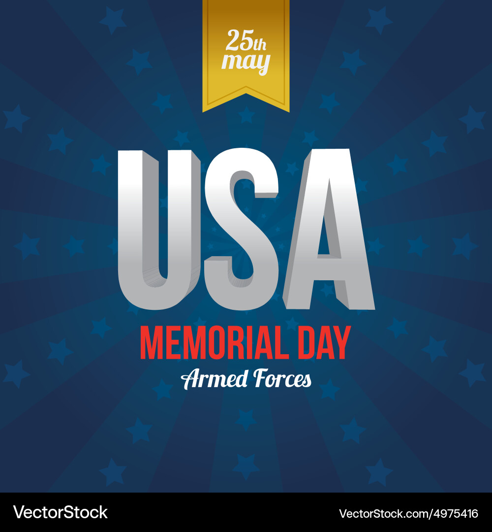 Abstract memorial day with some special objects Vector Image