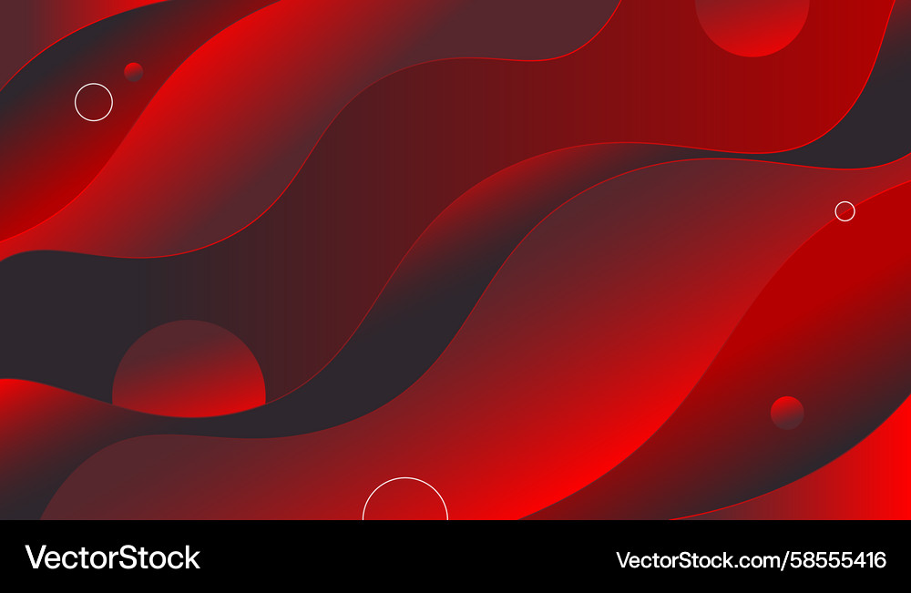 Abstract Red Wavy Background Vector Image