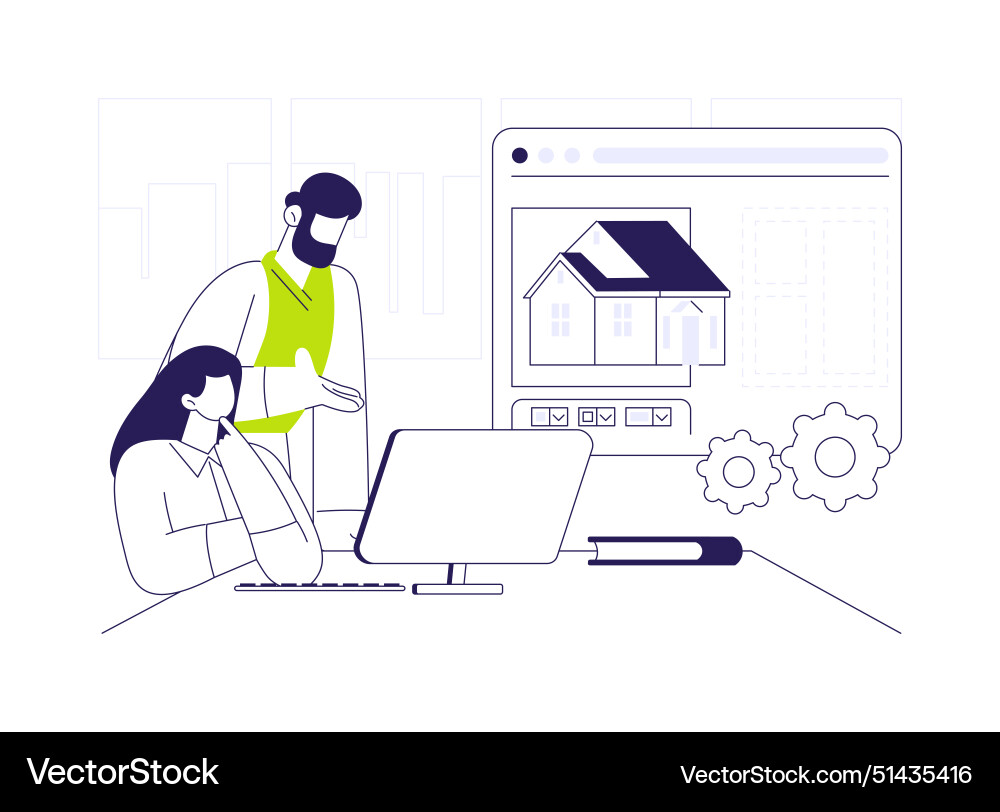 Architectural programming abstract concept Architectural programming abstract concept vector image