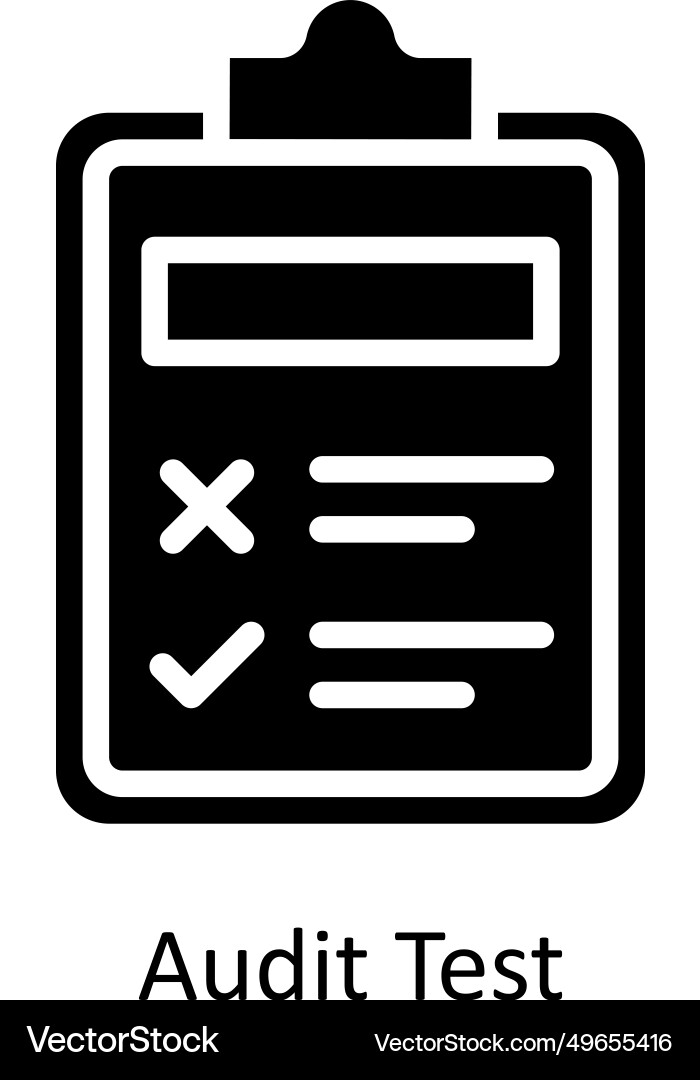 Audit test solid icon design Vector Image