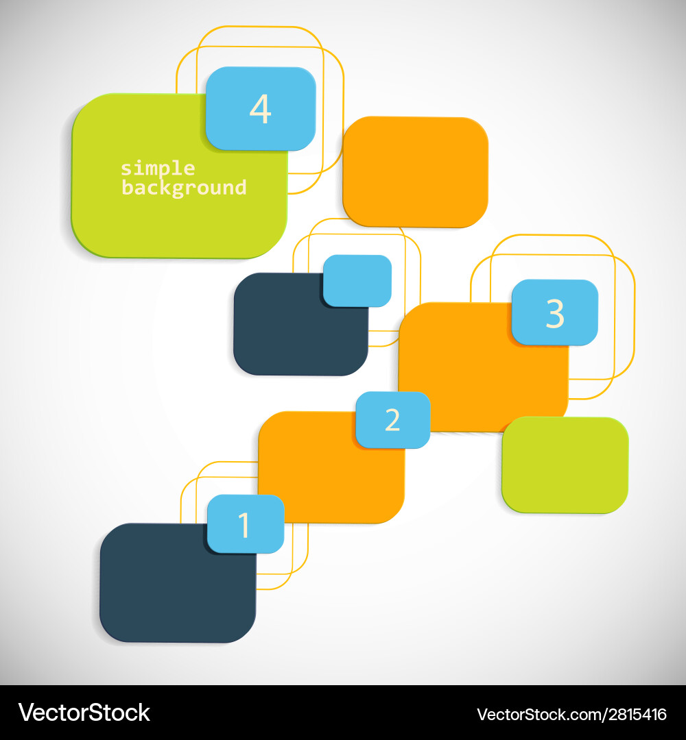 Colored elements for text and symbols Vector Image