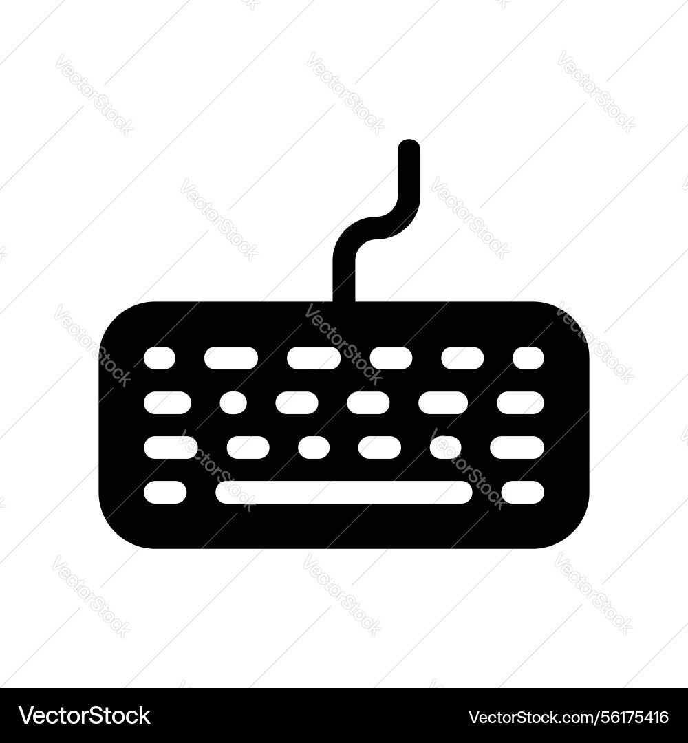 Computer keyboard device icon for text Vector Image
