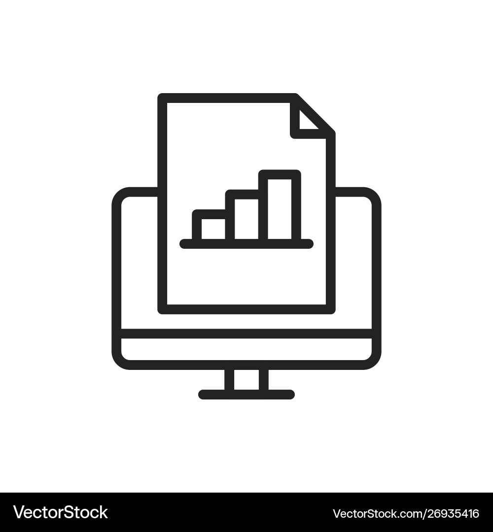 Data analysis web icons in line style graphs Vector Image