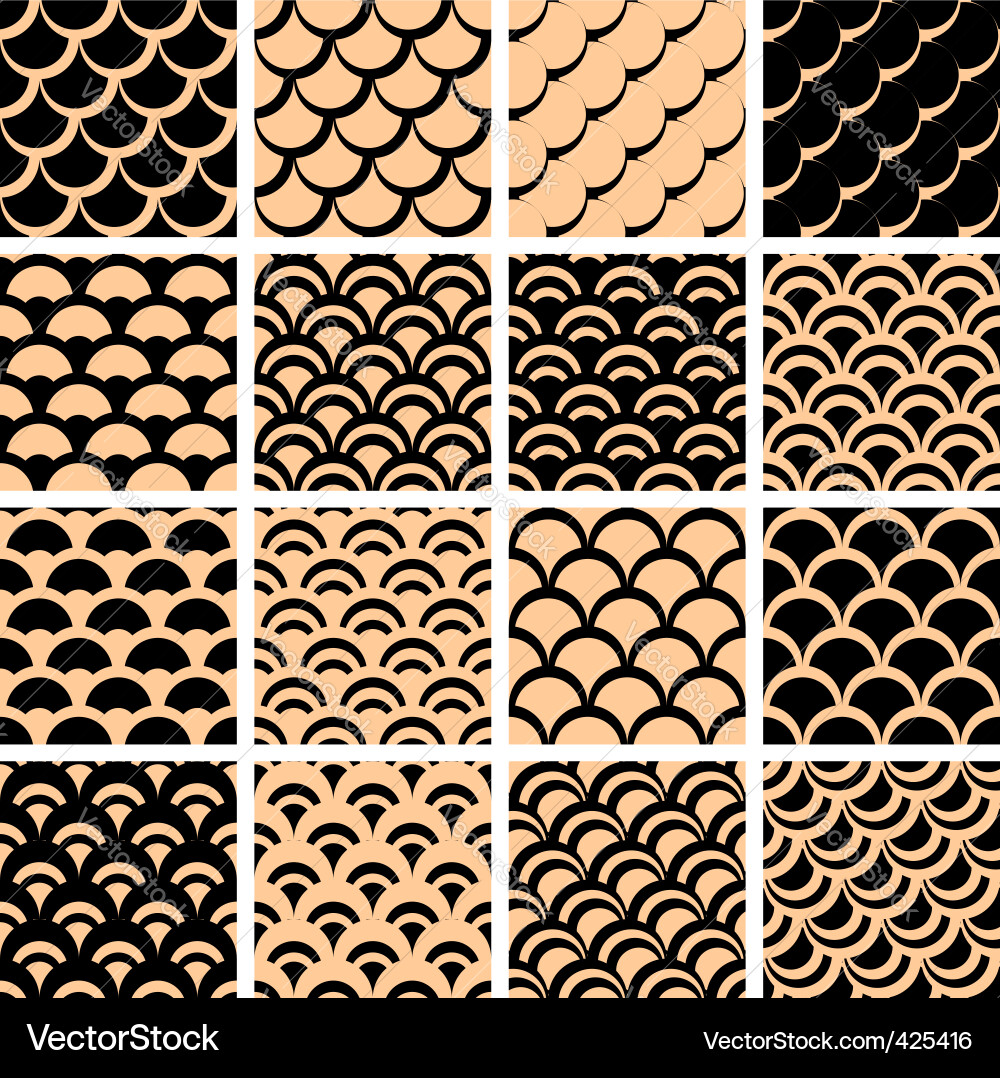 Fish Scale Texture Pattern vector image