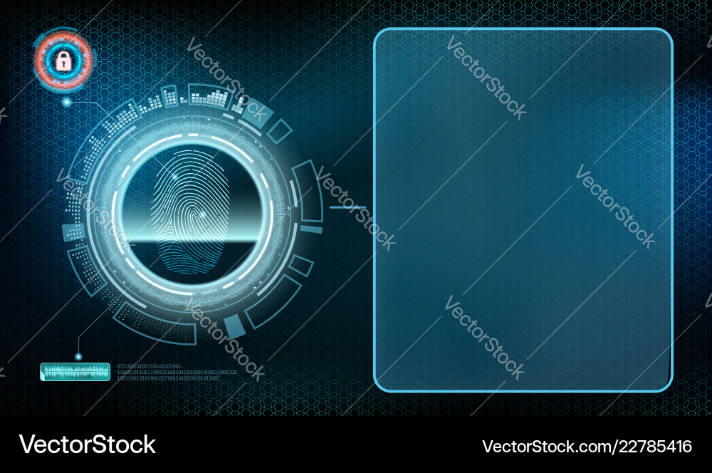 Futuristic Transparent Device with Scan vector image