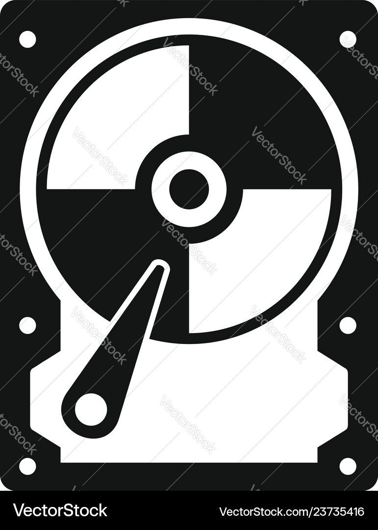 Hard disk icon simple style vector image