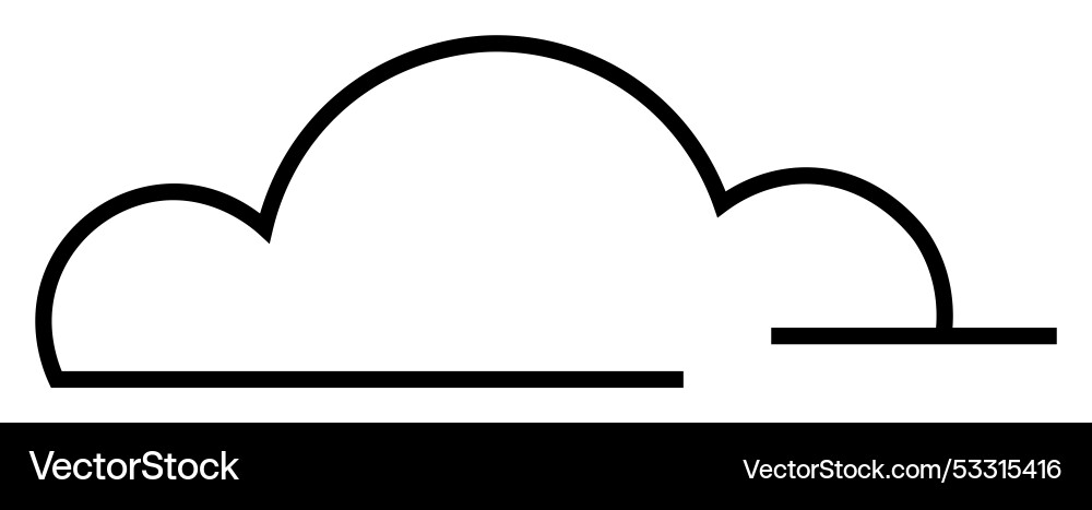 Minimalist cloud outline representing simplicity Minimalist cloud outline representing simplicity vector image