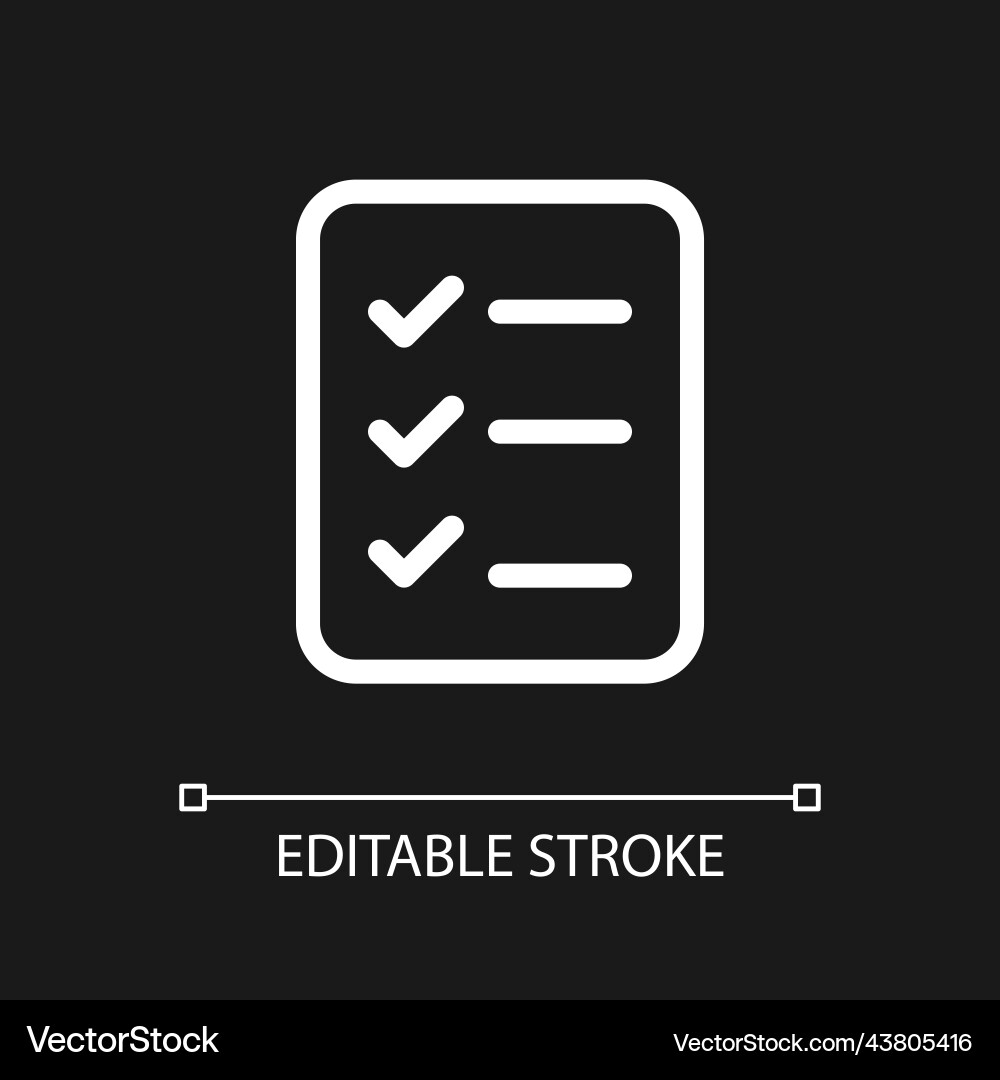 Shopping list pixel perfect white linear ui icon Vector Image