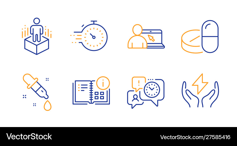 Timer augmented reality and instruction info Timer augmented reality and instruction info Vector Image
