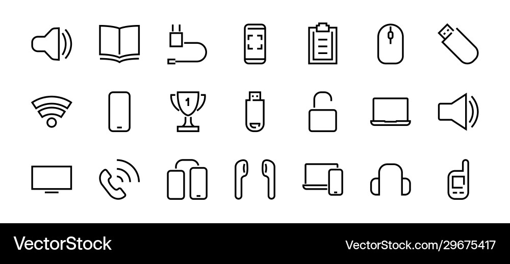 A set smart devices and gadgets computer Vector Image