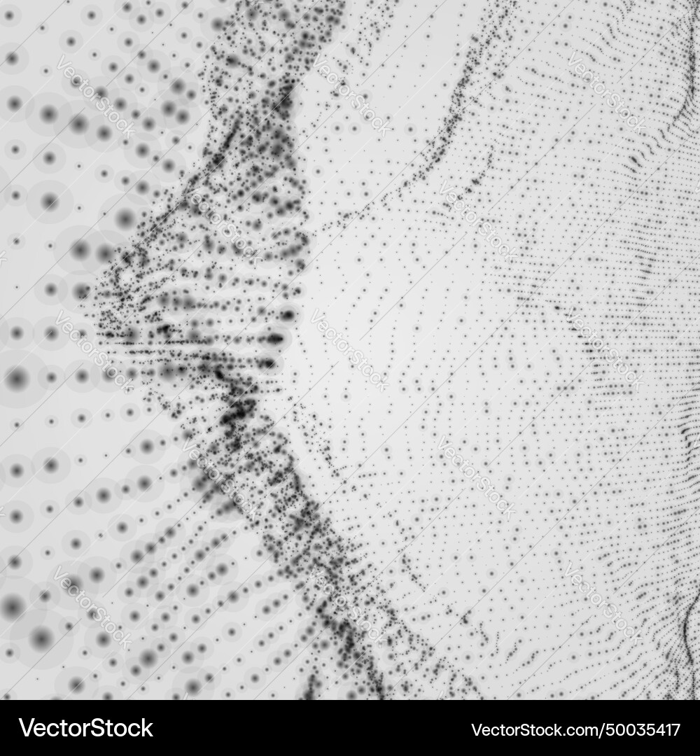 Array with dynamic particles 3d technology style Array with dynamic particles 3d technology style vector image