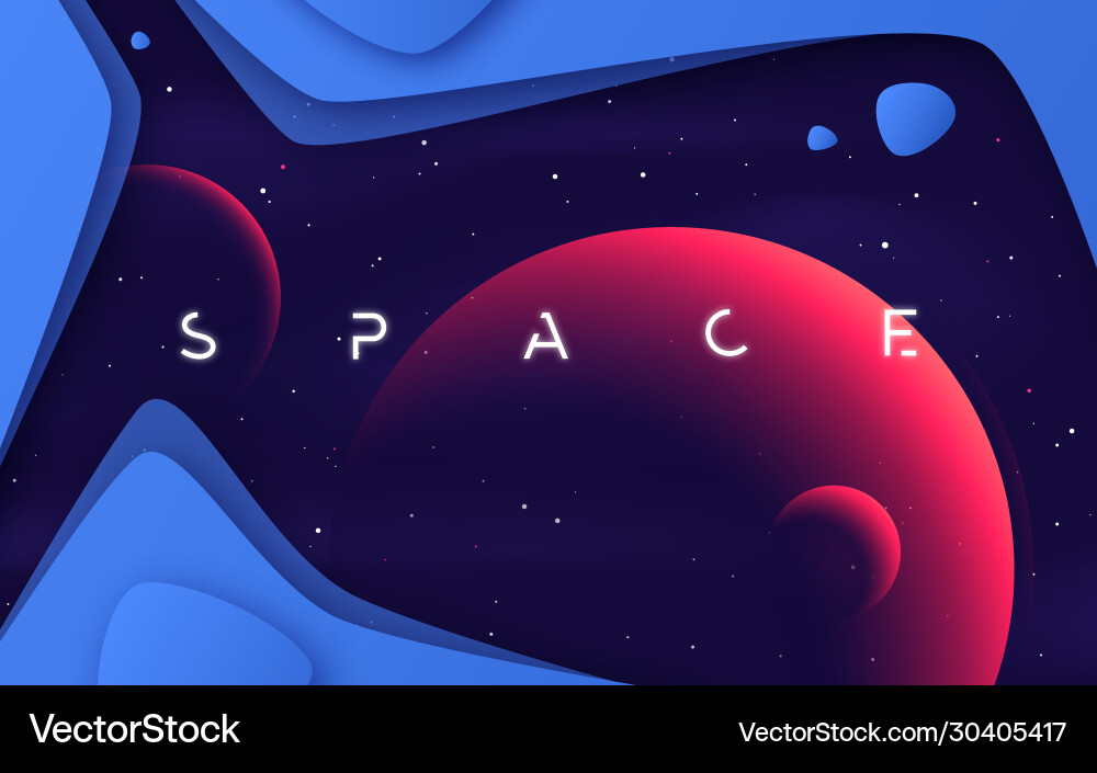 Background on theme outer space Vector Image