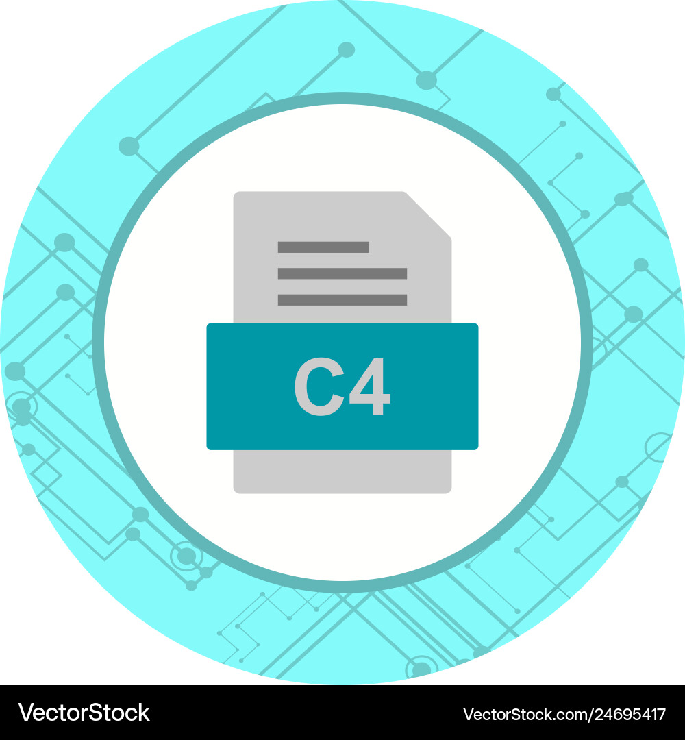 C4 file document icon Vector Image