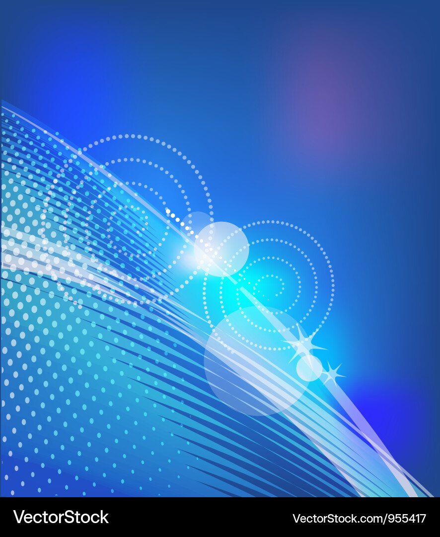 Dynamic Blue Line Abstract Background Vector Image