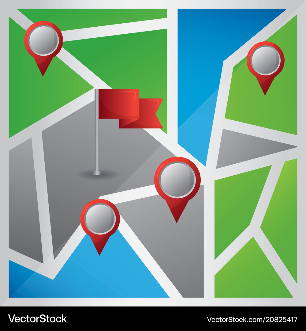 Gps navigation application Vector Image