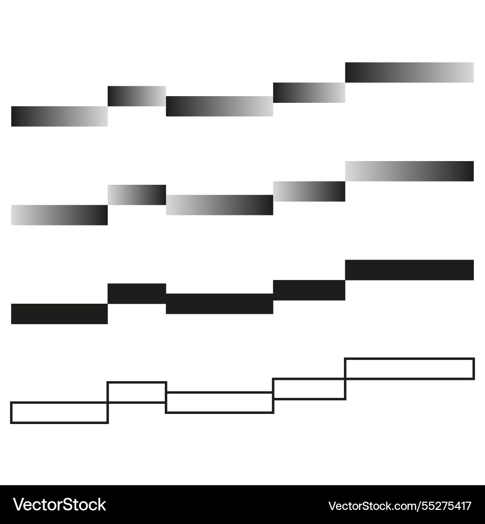 Gradient bar design geometric rectangular shapes Gradient bar design geometric rectangular shapes vector image