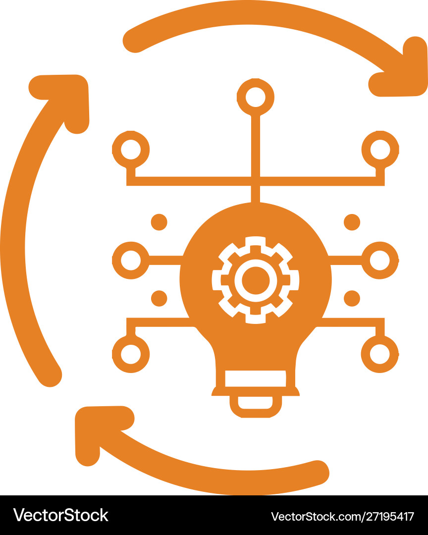 Idea generating icon smart Vector Image