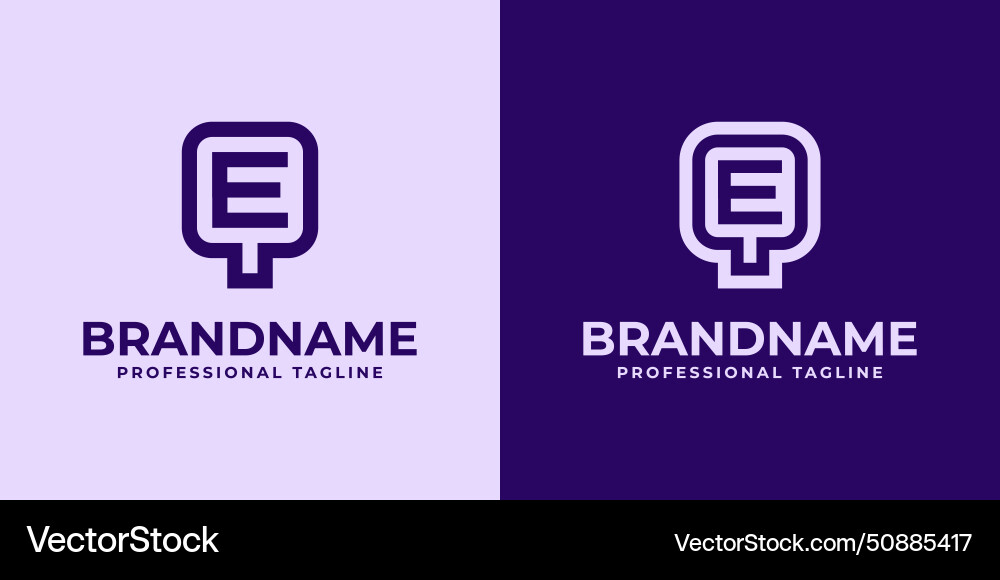 Modern initials qe and eq logo suitable Vector Image