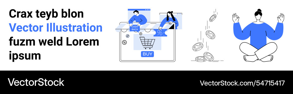 Online-Shopping-Konzept mit Menschen mit Gadgets Online-Shopping-Konzept mit Menschen mit Gadgets vektorbild