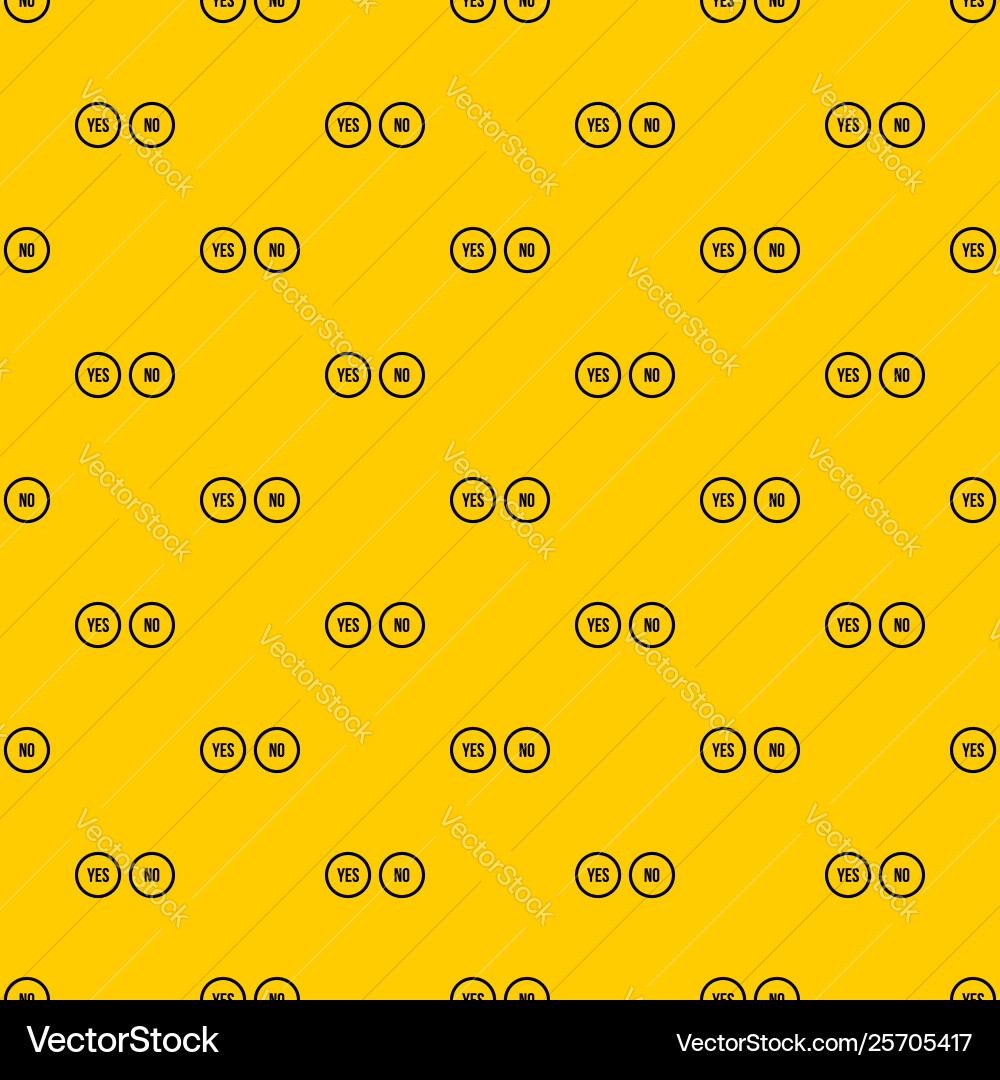 Selection buttons yes and no pattern Selection buttons yes and no pattern vector image
