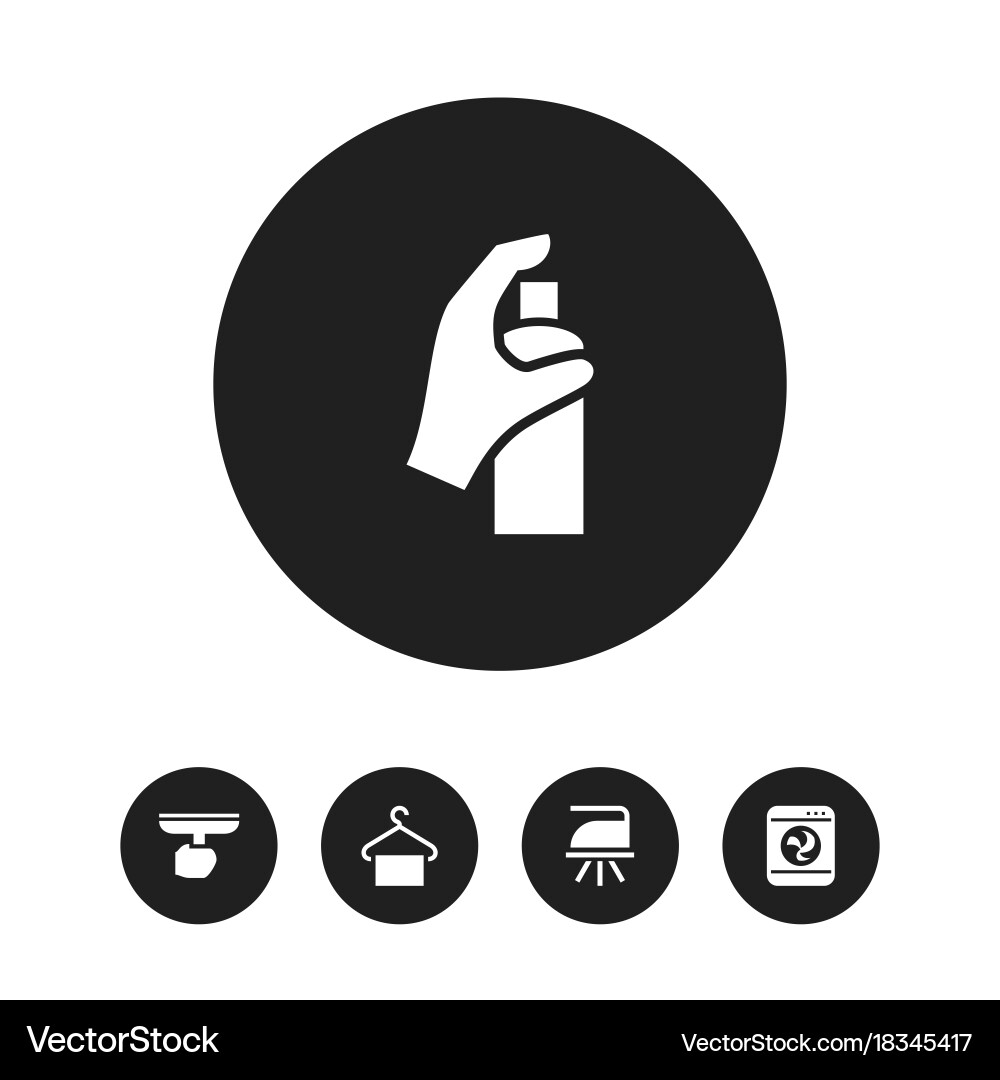Set of 5 editable cleanup icons includes symbols Vector Image