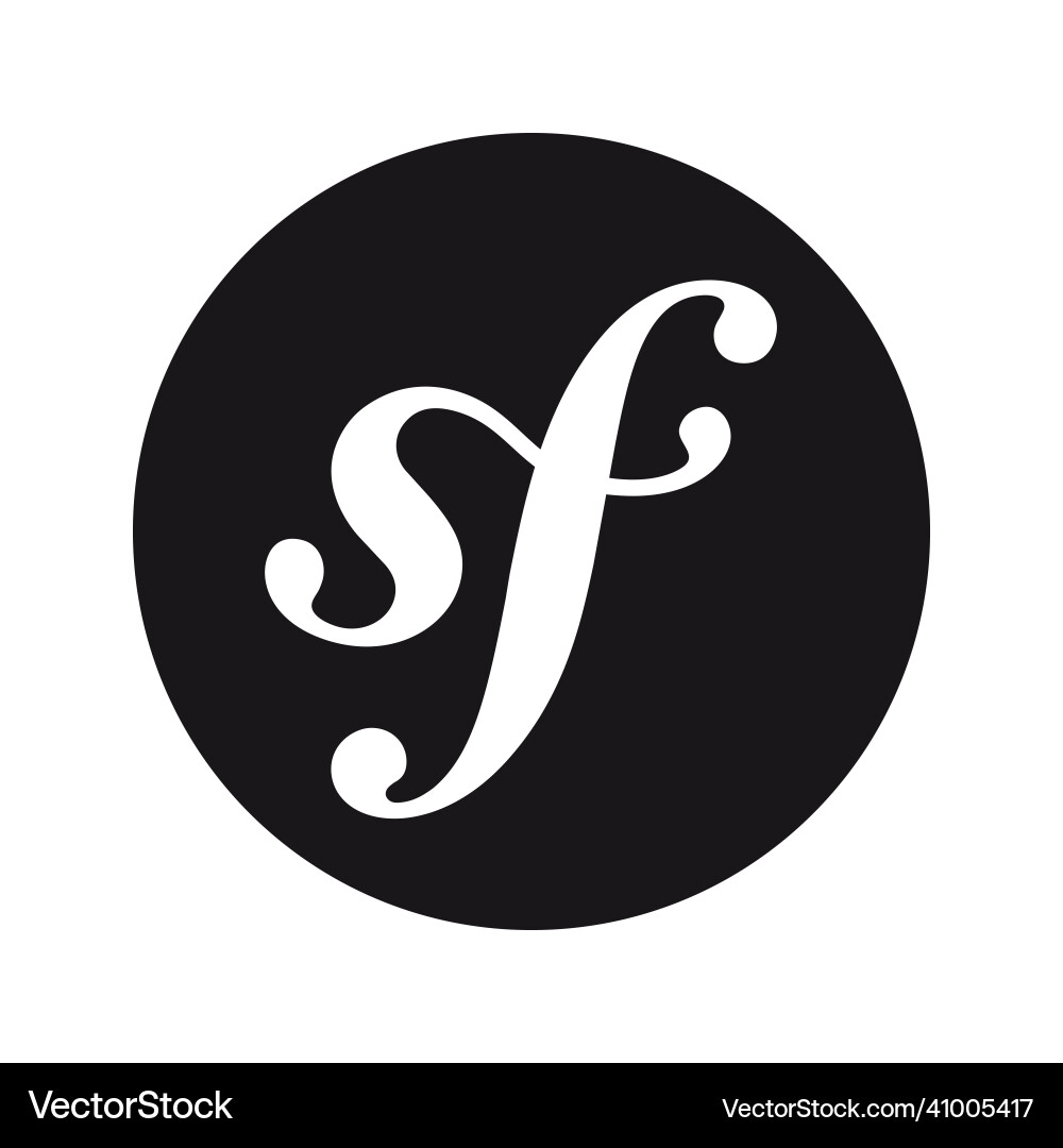 Symfony php web framework logo Vektorbild