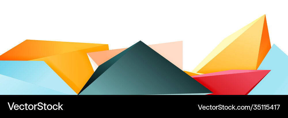 Triangle mosaic abstract background 3d triangular Triangle mosaic abstract background 3d triangular Vector Image