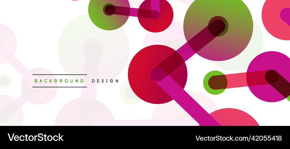 Abstract background round dots connected by lines Vector Image