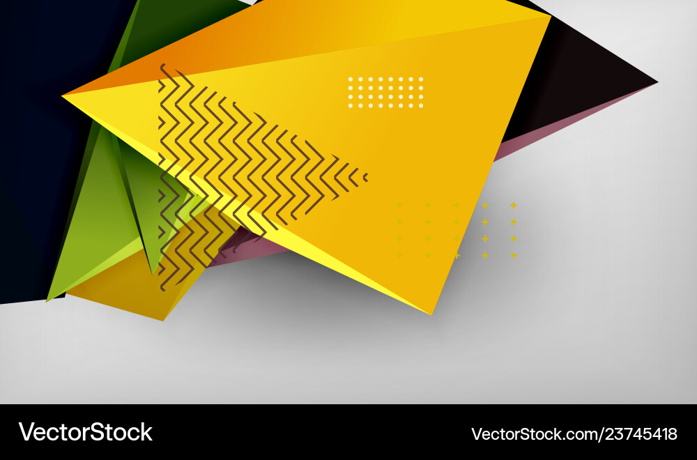Abstract color triangles geometric background Vector Image