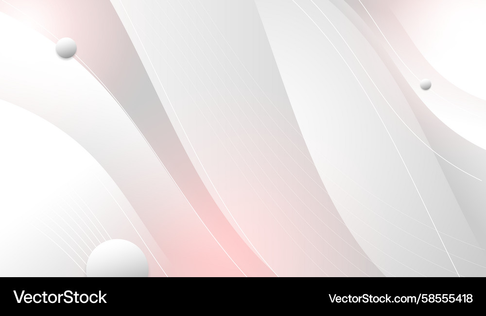 Abstract Curved Background with Spheres Vector Image