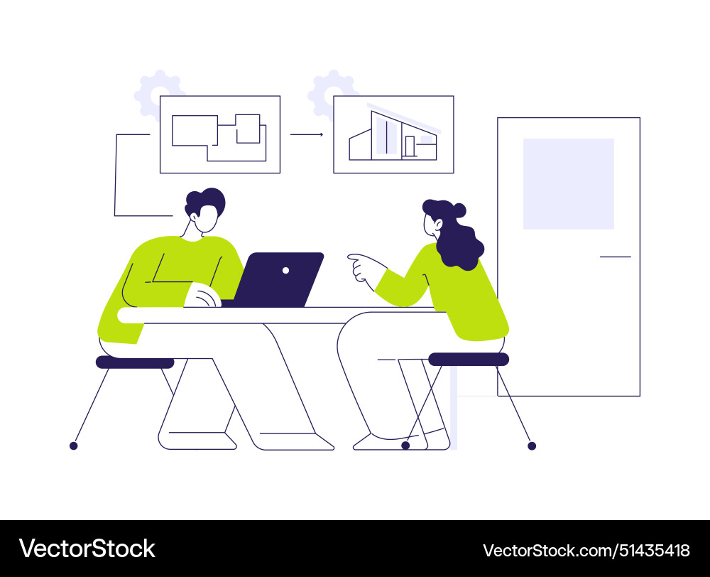 Architecture software abstract concept Vector Image
