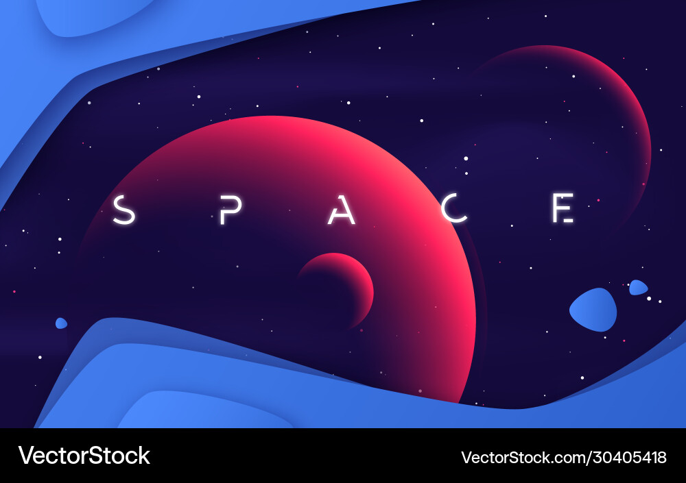 Background on theme outer space vector image