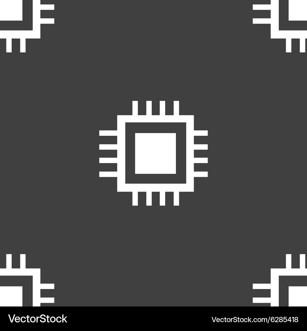 Central processing unit icon technology scheme Vector Image