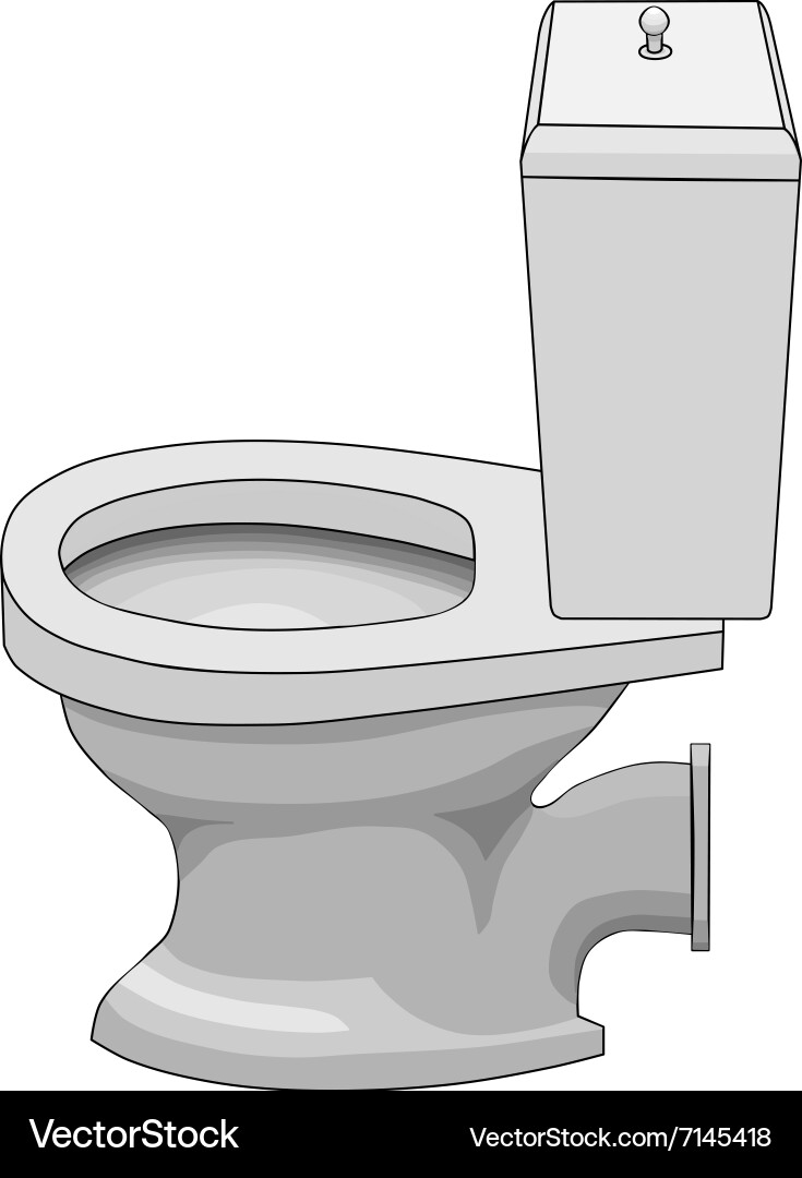 Ceramic toilet bowl (7145418) – Royalty-Free Vector | VectorStock, image size:735x1080