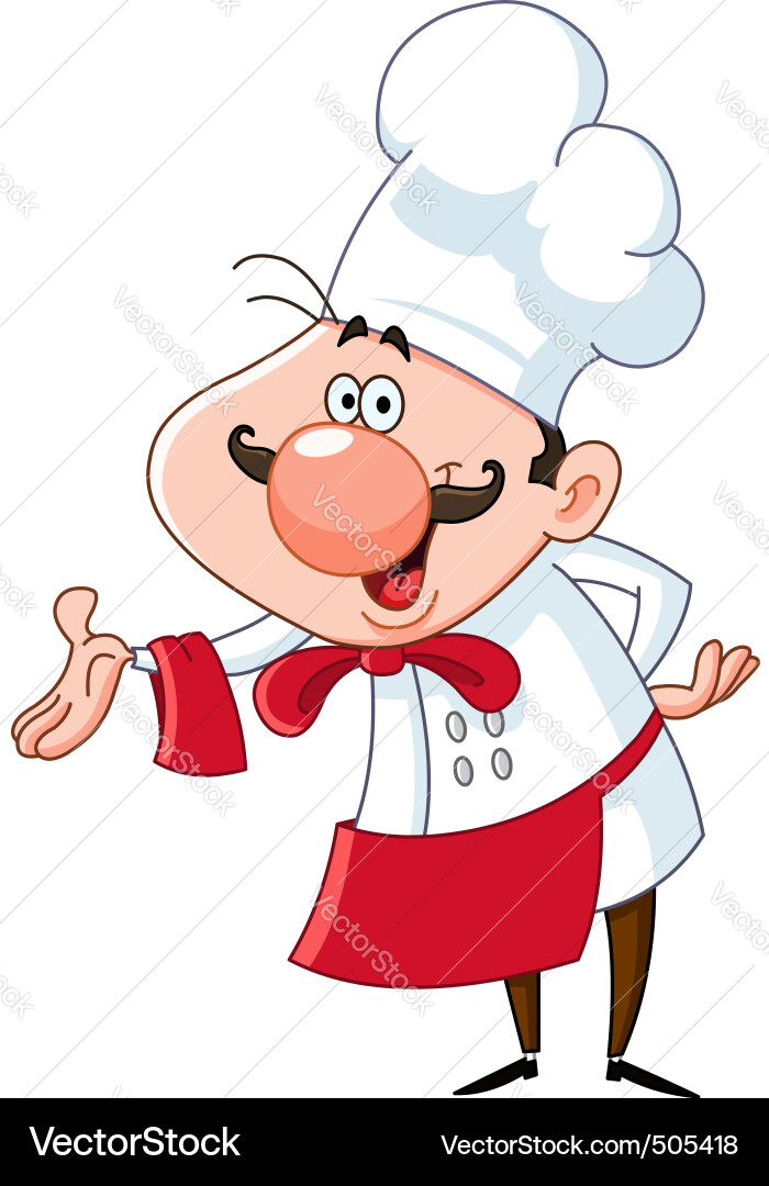 Cheerful Cartoon Chef vector image