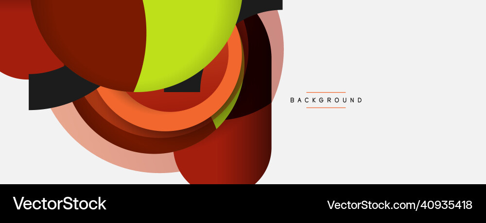 Circle and round shapes abstract background Vector Image