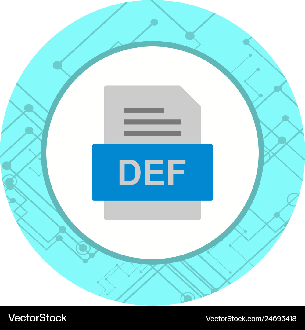 Def file document icon vector image