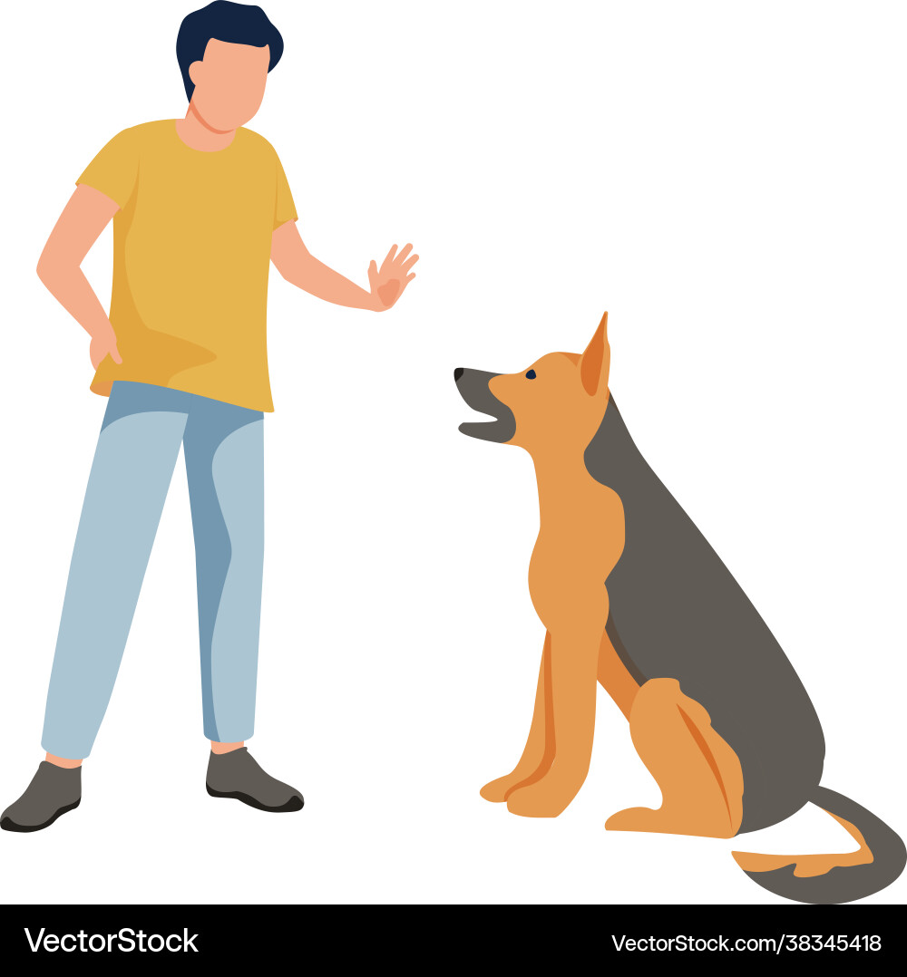 Dog training vector image