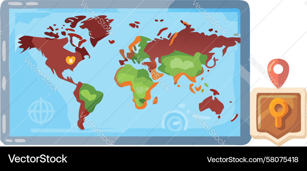 Global Tech Network Map Vector Image