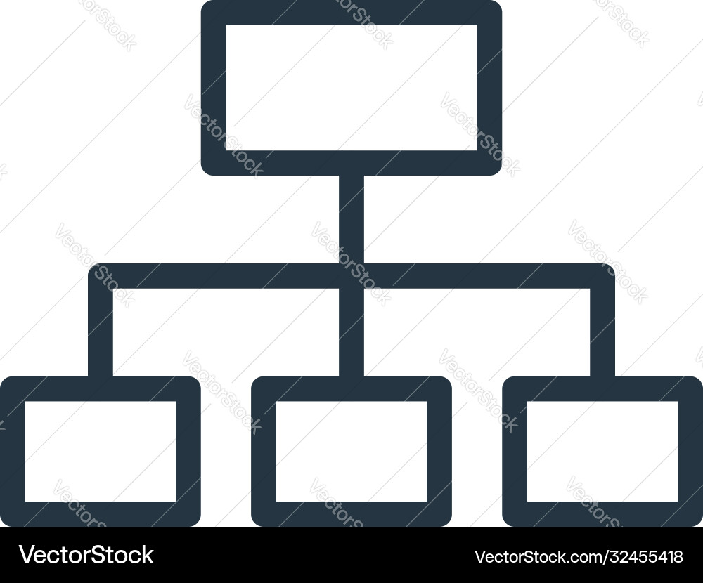 Hierarchical structure icon Vector Image