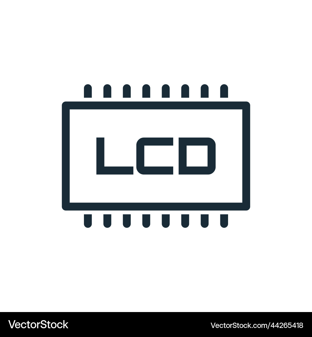 Lcd icon design template elements Lcd icon design template elements Vector Image